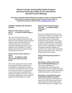 Women’s Gender and Sexuality Studies Program Fall 2014 Course Offerings