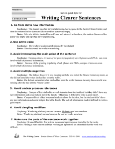 Writing Clearer Sentences Seven quick tips for