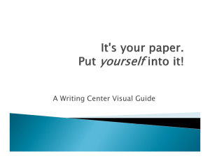 A Writing Center Visual Guide