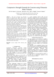 Compressive Strength Formula for Concrete using Ultrasonic Pulse Velocity