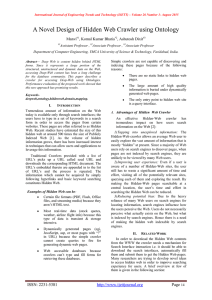 A Novel Design of Hidden Web Crawler using Ontology Manvi