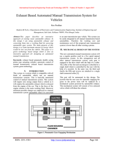 Exhaust Based Automated Manual Transmission System for Vehicles Ron Prodhan