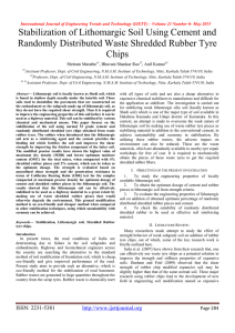 Stabilization of Lithomargic Soil Using Cement and Chips