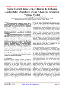 Sizing Current Transformers Rating To Enhance Voltage Model