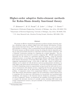 Higher-order adaptive finite-element methods for Kohn-Sham density functional theory P. Motamarri