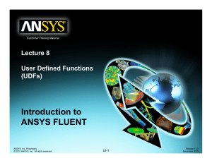 Introduction to ANSYS FLUENT L t 8