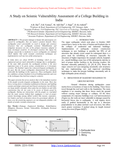 A Study on Seismic Vulnerability Assessment of a College Building... India A.R. Dar , S.K.Verma2