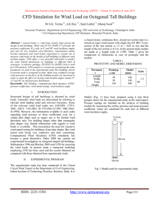 CFD Simulation for Wind Load on Octagonal Tall Buildings , A.K Roy