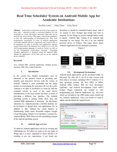 Real Time Scheduler System on Android Mobile App for Academic Institutions