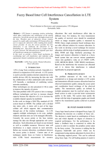 Fuzzy Based Inter Cell Interference Cancellation in LTE System  Priyanka