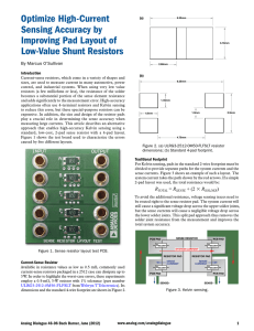 Optimize High-Current Sensing Accuracy by Improving Pad Layout of Low-Value Shunt Resistors