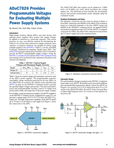 ADuC7026 Provides Programmable Voltages for Evaluating Multiple Power Supply Systems