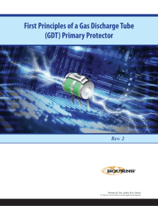 First Principles of a Gas Discharge Tube (GDT) Primary Protector Rev. 2