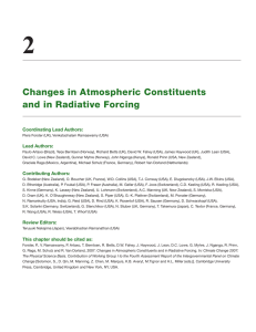 2 Changes in Atmospheric Constituents and in Radiative Forcing Coordinating Lead Authors: