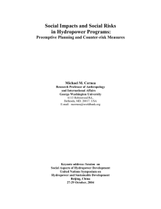 Social Impacts and Social Risks in Hydropower Programs: Michael M. Cernea
