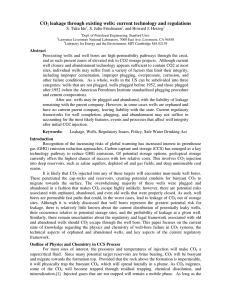 CO leakage through existing wells: current technology and regulations  S. Taku Ide