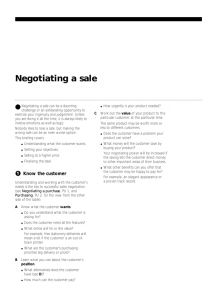 Negotiating a sale