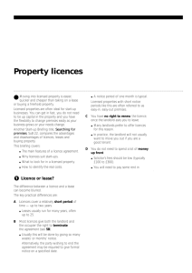 Property licences