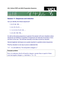 Session 11: Sequences and induction