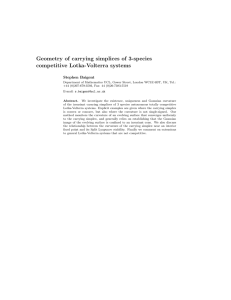 Geometry of carrying simplices of 3-species competitive Lotka-Volterra systems Stephen Baigent