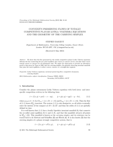 CONVEXITY-PRESERVING FLOWS OF TOTALLY COMPETITIVE PLANAR LOTKA–VOLTERRA EQUATIONS