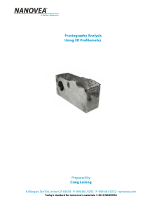 Fractography Analysis Profilometry Using 3D