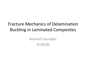 Fracture Mechanics of Delamination Buckling in Laminated Composites Kenneth Hunziker 4/28/08
