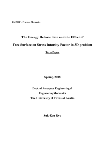 The Energy Release Rate and the Effect of Spring, 2008