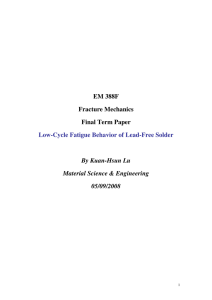 EM 388F Fracture Mechanics Final Term Paper