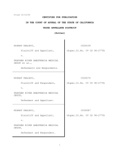 CERTIFIED FOR PUBLICATION  THIRD APPELLATE DISTRICT