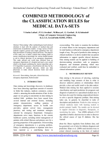 COMBINED METHODOLOGY of the CLASSIFICATION RULES for MEDICAL DATA-SETS