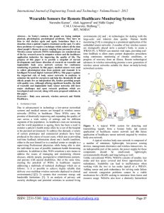 Wearable Sensors for Remote Healthcare Monitoring System  Narendra Kumar