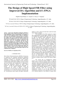 The Design of High Speed FIR Filter using Implementation