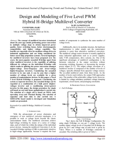 Design and Modeling of Five Level PWM Hybrid H-Bridge Multilevel Converter