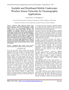 Scalable and Distributed Mobile Underwater Wireless Sensor Networks for Oceanographic Applications
