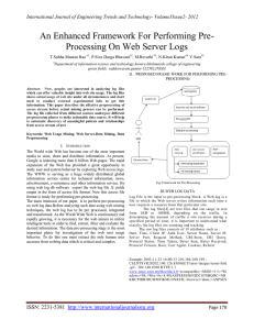 An Enhanced Framework For Performing Pre- Processing On Web Server Logs