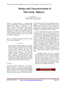 Design and Characterization of Microstrip  Diplexer