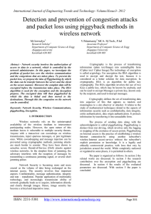 Detection and prevention of congestion attacks wireless network