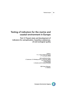 Testing of indicators for the marine and coastal environment in Europe