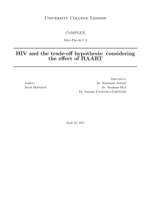 HIV and the trade-off hypothesis: considering the effect of HAART CoMPLEX