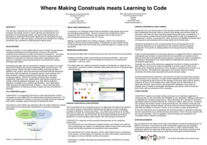 Where Making Construals meets Learning to Code
