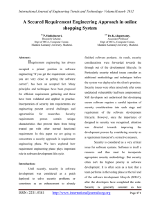 A Secured Requirement Engineering Approach in online shopping System