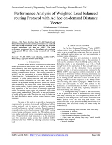 Performance Analysis of Weighted Load balanced Vector