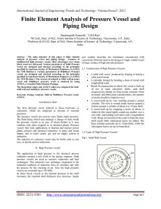 Finite Element Analysis of Pressure Vessel and Piping Design