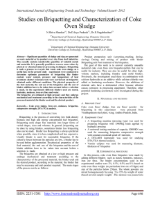 Studies on Briquetting and Characterization of Coke Oven Sludge