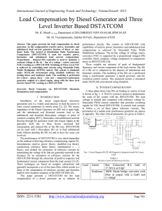 Load Compensation by Diesel Generator and Three Level Inverter Based DSTATCOM