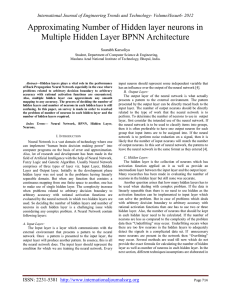 Approximating Number of Hidden layer neurons in Saurabh Karsoliya