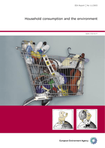 Household consumption and the environment EEA Report  No 11/2005 ISSN 1725-9177