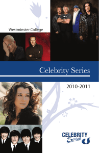 Celebrity Series 2010-2011 Westminster College