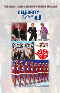 Sedaka Lawrence Christmas THE 2008 – 2009 CELEBRITY SERIES SEASON